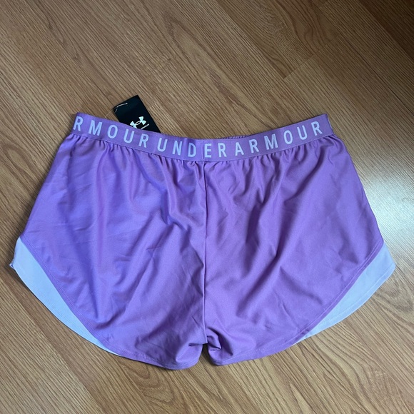 Under Armour Women's Athletic Shorts in Pink and Lavender - Picture 7 of 8